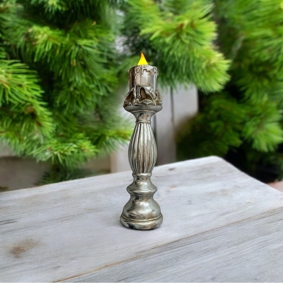 VNTG Look Single Stag Candle Holder Candelabra Stand Candlestick Table Top Decor - Picture 6 of 9